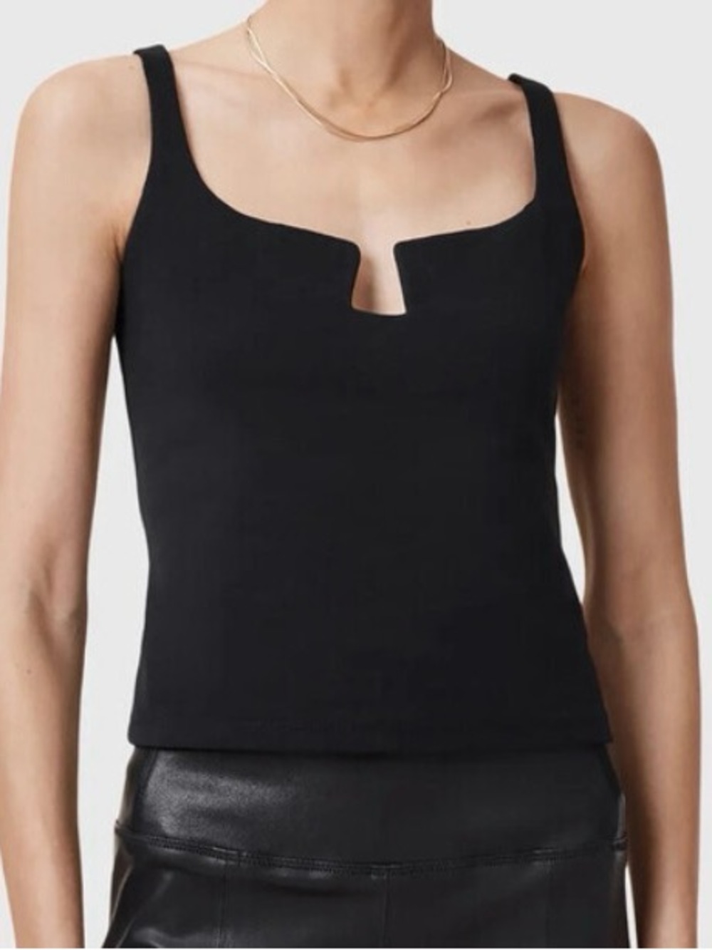 All Saints Black Structured Tank